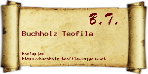 Buchholz Teofila névjegykártya